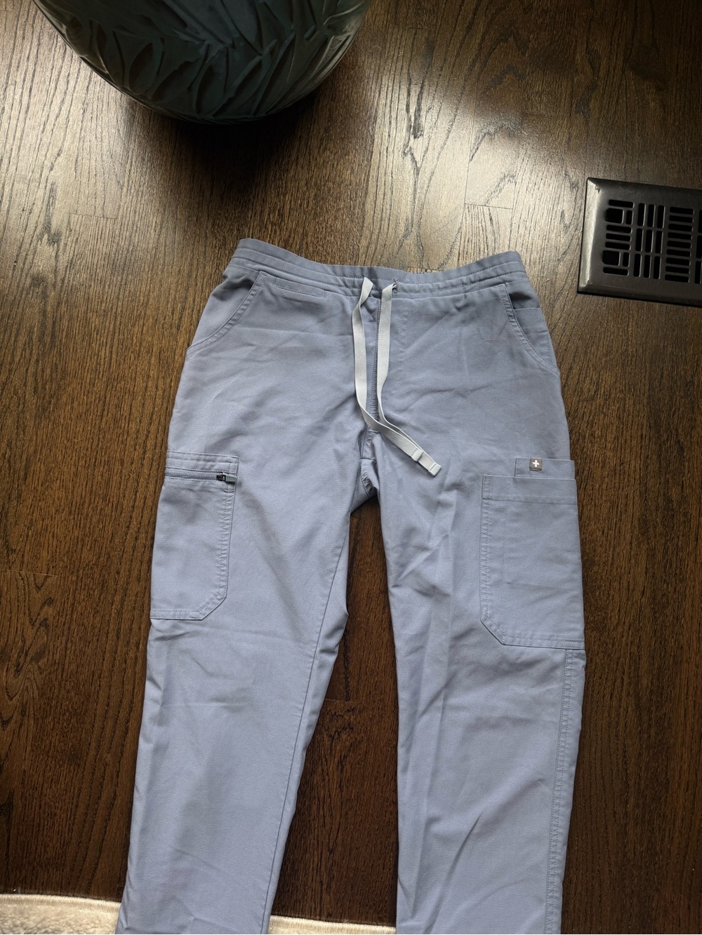 Figs Women's Scrub Pants in Tan and Lavender - Picture 2 of 5